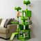 Show in main carousel: Wooflex Indoor Multi-Level Climbing Tower 75-in Flannel Kitten & Cat Tree & Condo, 19.3 x 19.3 x 74.5-in, Green slide 1 of 7