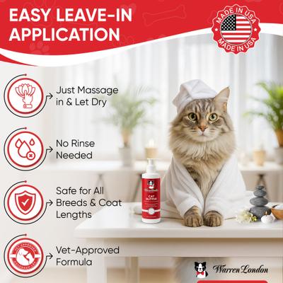 Show full view: Warren London Cat Butter Hydrating Leave-In Cat Conditioner, 8-fl oz bottle slide 5 of 6
