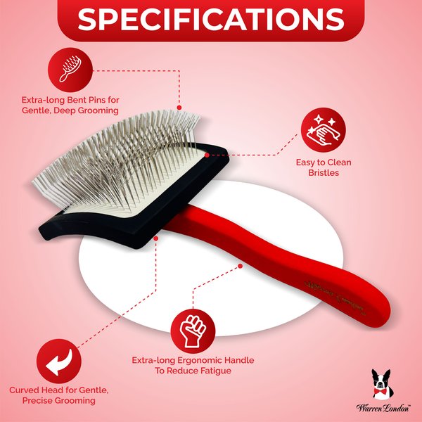 Show full view: Warren London FurBreeze Pro Max Dog Slicker Brush slide 2 of 6