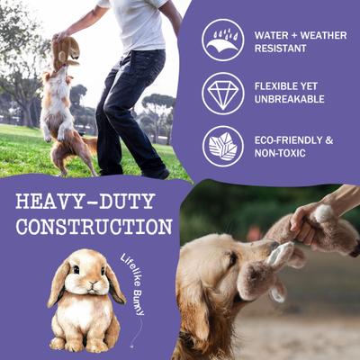 Show full view: Fuzzwoof FluffBunny Squeaky Plush Dog Toy slide 8 of 10