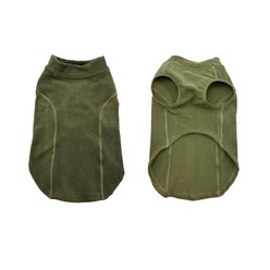Hip Doggie Base Layer Fleece Pullover Dog Coat, Olive Green, XX-Large