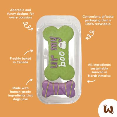 Show full view: Wufers Ur My Boo Cookies Dog Crunchy Treats, 4.2-oz bag, 2 count slide 4 of 11