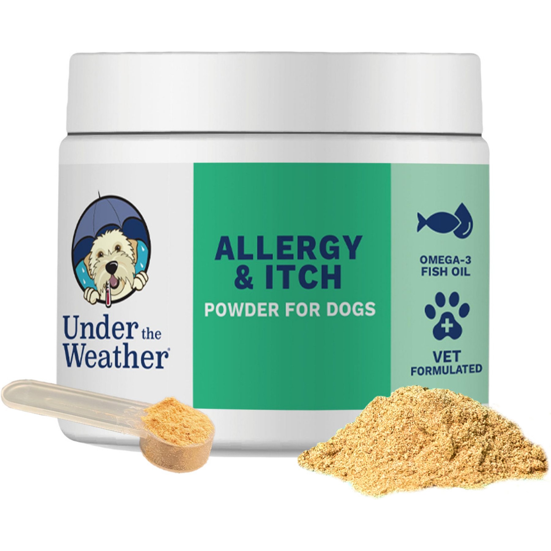 Under the Weather Allergy & Anti-Itch Powder Supplement for Dogs, 4.23-oz jar