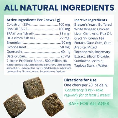 Show full view: Under the Weather Allergy & Itch Soft Chew Supplement for Dogs, 4.23-oz jar slide 6 of 7