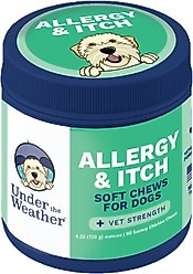 Under the Weather Allergy & Itch Soft Chew Supplement for Dogs, 4.23-oz jar