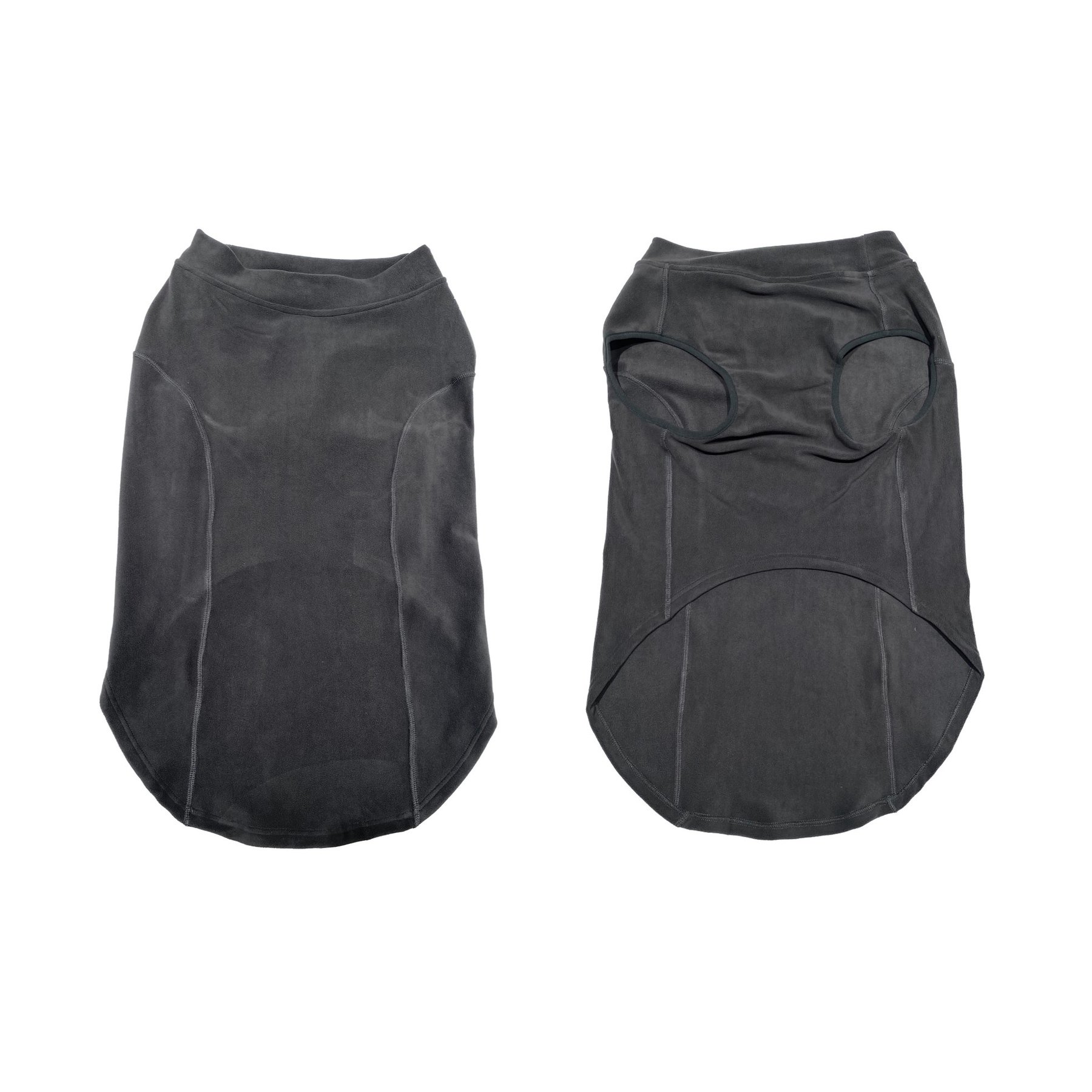 Hip Doggie Base Layer Fleece Pullover Dog Coat, Dark Gray, X-Small