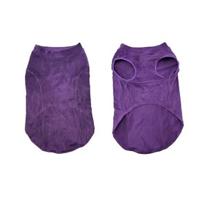 Hip Doggie Base Layer Fleece Pullover Dog Coat, Purple, Small