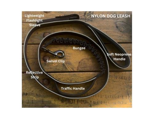 Show full view: IBK Doggies Flashlight Reflective Nylon Bungee Leash Collar Set, Black, X-Small slide 6 of 8