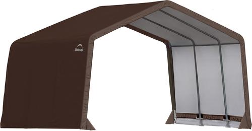 Show full view: ShelterLogic 3-in-1 Horse Loafing Shed, Brown, 12 x 12 x 8-ft slide 2 of 10