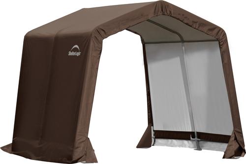 Show full view: ShelterLogic 3-in-1 Horse Loafing Shed, Brown, 10 x 10 x 8-ft slide 2 of 10