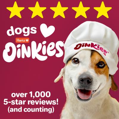 Show full view: Hartz Oinkies Hearty Kabobs with 100% Real Chicken & Duck Carrot & Sweet Potato Rawhide-Free Natural Dog Treats, 36 count slide 8 of 12