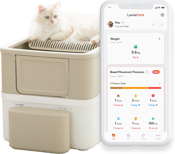 Show full view: PurrSong LavvieBox IoT HealthCare Air Filtration Manual Cat LitterBox, 19.5 x 26 x 19.3-in slide 1 of 7