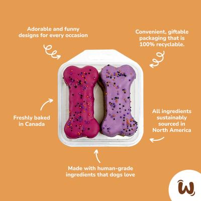 Show full view: Wufers Haunted Bones Cookies Dog Crunchy Treats, 2-oz bag, 4 count slide 4 of 10