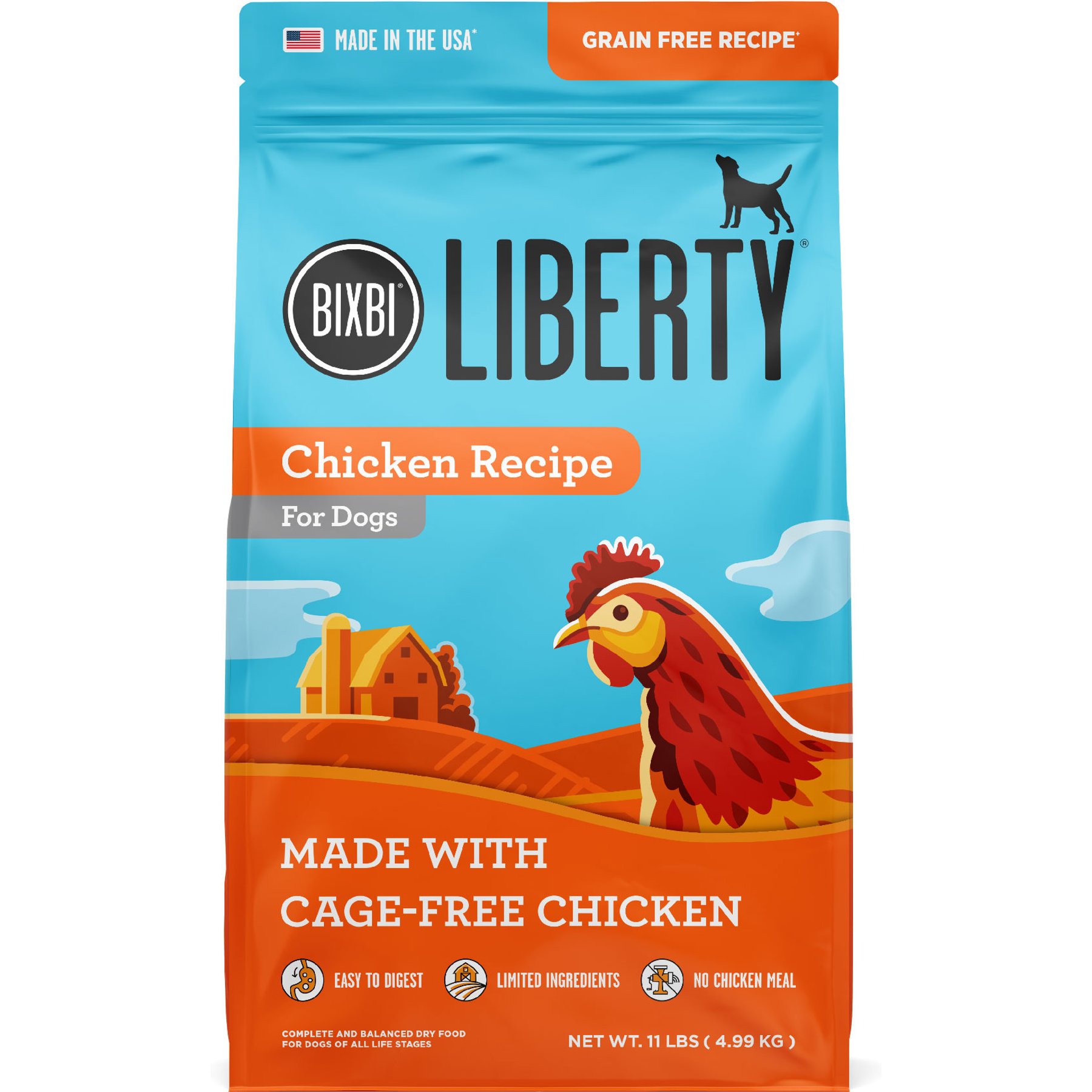 BIXBI Liberty Fresh Grain-Free Chicken Recipe Dry Dog Food, 11-lb bag