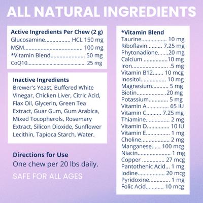 Show full view: Under the Weather Multivitamin Soft Chew Supplement for Dogs, 4.23-oz jar slide 6 of 7