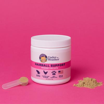 Show full view: Under the Weather Hairball Support Powder Supplement for Cats, 2.54-oz jar slide 6 of 6