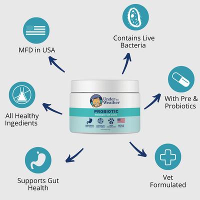 Show full view: Under the Weather Probiotic Powder for Cats, 2.54-oz jar slide 3 of 7