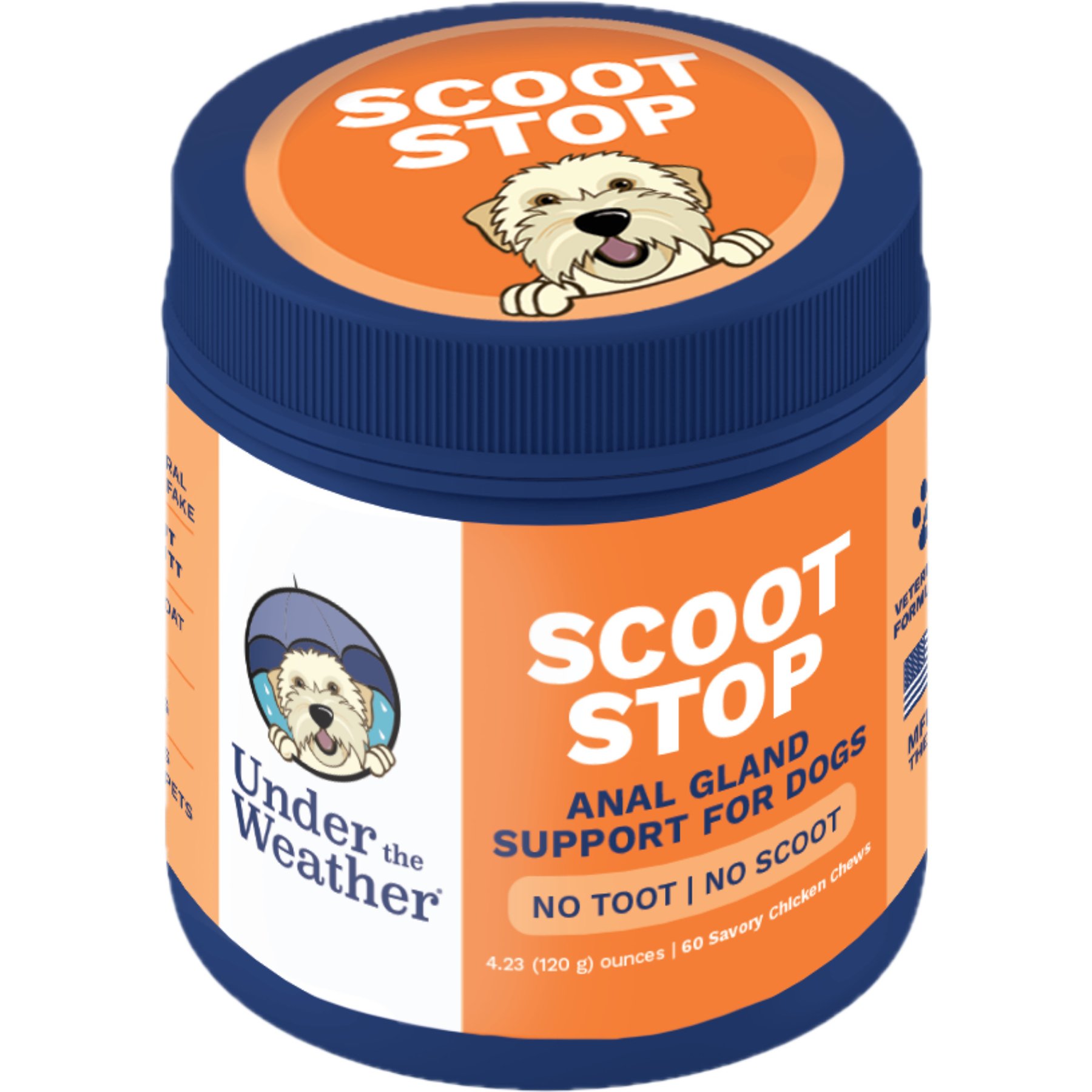 Under the Weather No Scoot No Toot Digestive Aid Soft Chew Supplement for Dogs, 60 count