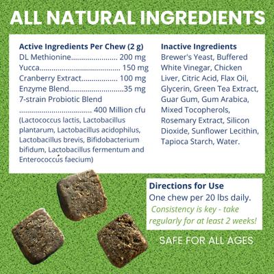 Show full view: Under the Weather Nice Grass Urine Neutralizer Soft Chew Supplement for Dogs, 60 count slide 6 of 7