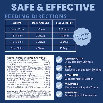 Show full view: Under the Weather Disc & Spine Soft Chew Supplement for Dogs, 8.82-oz jar slide 7 of 8