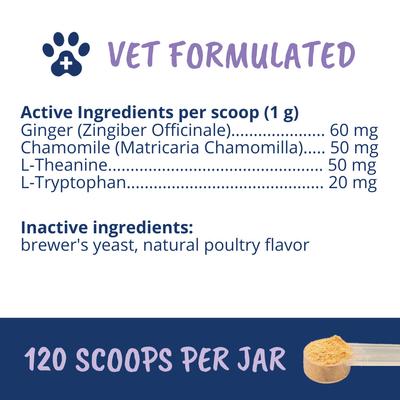 Show full view: Under the Weather Calming Powder Supplement for Dogs, 4.23-oz jar slide 7 of 8