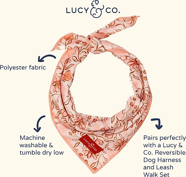 Show full view: Lucy & Co. Woodland Wildflowers Dog Bandana, Small slide 4 of 5