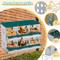 Show in main carousel: Yafylly 6 Compartments Metal Chicken Nesting Box, Green, Large slide 7 of 7
