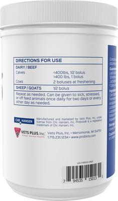 Show full view: Probios Oral Digestive Support Boluses Supplement for Cows, 0.5-oz slide 3 of 3