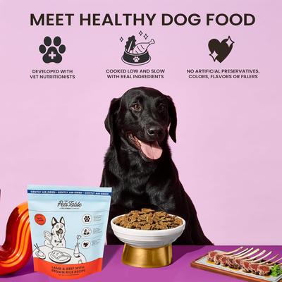 Show full view: The Pets Table Lamb & Beef with Brown Rice Air-Dried Dog Food, 72-oz bag slide 5 of 10