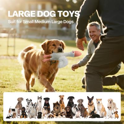 Show full view: allforpaws Zootex Soft Wing Seagull Plush Dog Toy slide 5 of 8