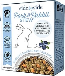 Side By Side Cooling Complete & Balanced Pork & Rabbit Stew Wet Dog Food, 12.5-oz box