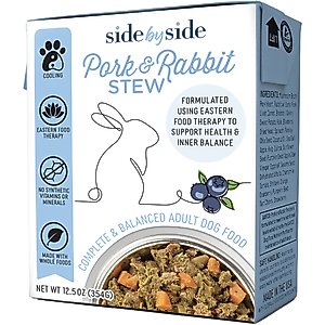 Side By Side Cooling Complete & Balanced Pork & Rabbit Stew Wet Dog Food, 12.5-oz box