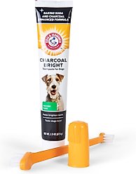 Arm & Hammer Products Plaque Removal Fresh Mint Flavored Charcoal Dog Dental Kit, 2.5-oz bottle