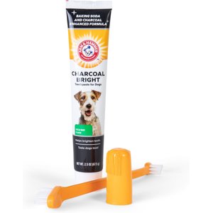 Arm & Hammer Products Plaque Removal Fresh Mint Flavored Charcoal Dog Dental Kit, 2.5-oz bottle