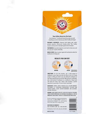Show full view: Arm & Hammer Products Fresh Breath Tuna Flavored Enzymatic Kitten Dental Kit slide 3 of 10
