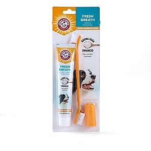 Arm & Hammer Products Fresh Breath Vanilla-Ginger Flavored Dog Dental Kit, 2.5-oz tube