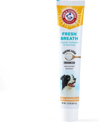 Show full view: Arm & Hammer Products Fresh Breath Vanilla-Ginger Flavored Enzymatic Dog Toothpaste, 2.5-oz tube slide 5 of 12