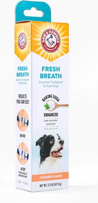 Show full view: Arm & Hammer Products Products Fresh Breath Chicken Flavored Enzymatic Dog Toothpaste, 2.5-oz tube slide 4 of 11