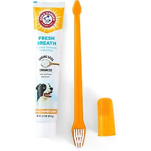 Arm & Hammer Products Fresh Breath Vanilla-Ginger Flavored Dog Dental Kit, 2.5-oz tube