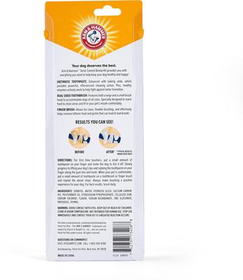 Show full view: Arm & Hammer Products Products Tartar Control Beef Flavored Enzymatic Dog Dental Kit slide 3 of 11