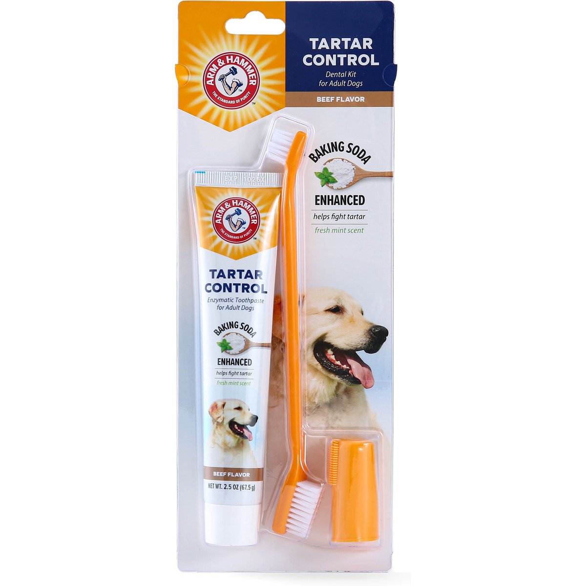 Arm & Hammer Tartar Control Toothpaste & Brush Set Kit for Dogs