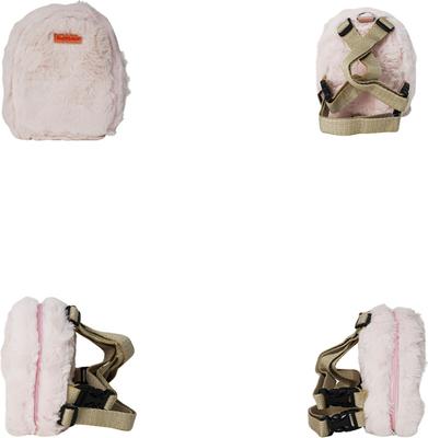 Show full view: Ruffsack Finny Fur Handmade Dog Backpack with Harness, Blush, Small slide 2 of 6