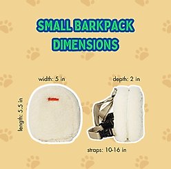 Ruffsack Finny Fur Handmade Dog Backpack with Harness, Off White, Small slide 2 of 6