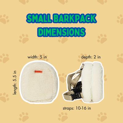 Show full view: Ruffsack Finny Fur Handmade Dog Backpack with Harness, Off White, Small slide 6 of 6