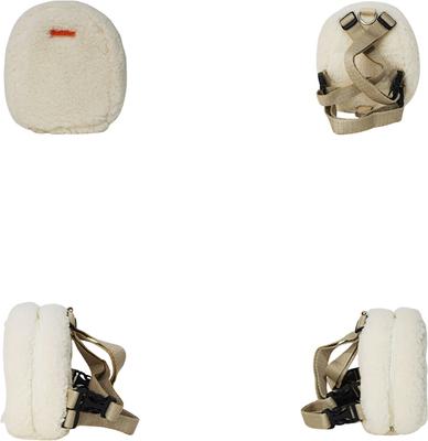 Show full view: Ruffsack Finny Fur Handmade Dog Backpack with Harness, Off White, Small slide 2 of 6