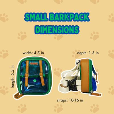 Show full view: Ruffsack Jelly Dale Handmade Dog Backpack with Harness, Green, Small slide 5 of 5
