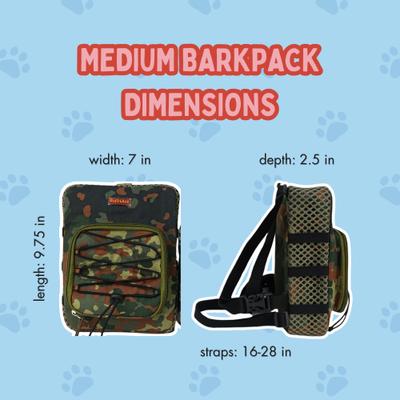Show full view: Ruffsack Scout Handmade Dog Backpack with Harness, Green, Medium slide 6 of 6