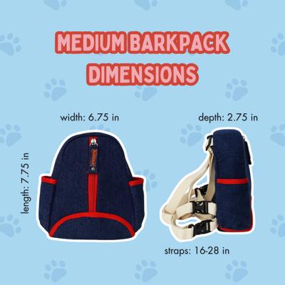 Show full view: Ruffsack Lee Handmade Dog Backpack with Harness, Blue, Medium slide 6 of 6