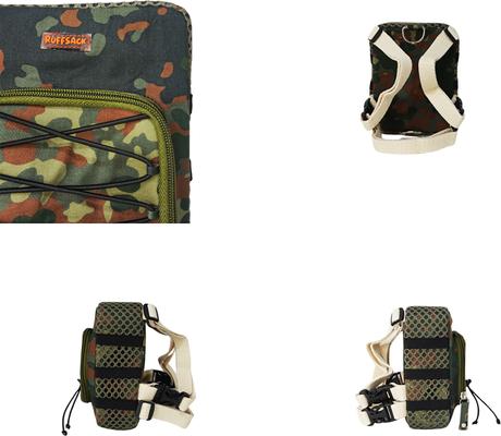 Show full view: Ruffsack Scout Handmade Dog Backpack with Harness, Green, Small slide 2 of 6