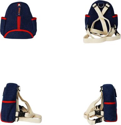 Show full view: Ruffsack Lee Handmade Dog Backpack with Harness, Blue, Small slide 2 of 6